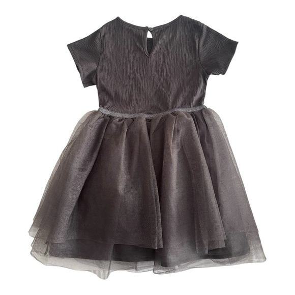 100 H&M Charcoal Gray Tulle Kids Dress - Picture 3 of 3